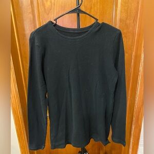 Goodfellow &Co Black Long Sleeve Slim Fit Waffle Knit Shirt